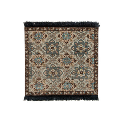 Rug & Kilim's Transitional Rug In Beige-Brown And Blue Medallion Pattern