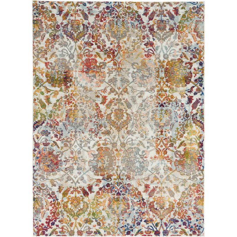 Holbeach Damask Area Rug, Rectangle 160 x 229cm