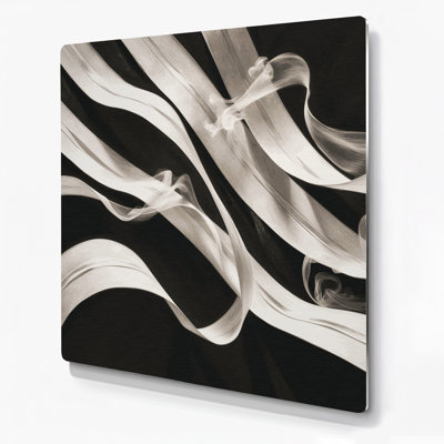 Art mural horizontal gris rayé gris anthracite