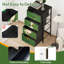 Commode 4 tiroirs à rangement vertical vert canard minimaliste avec tiroirs en bois