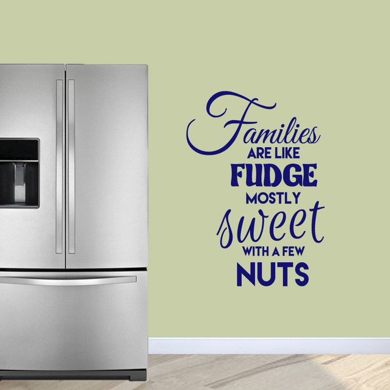Text & Numbers Non-Wall Damaging Wall Decal, Navy