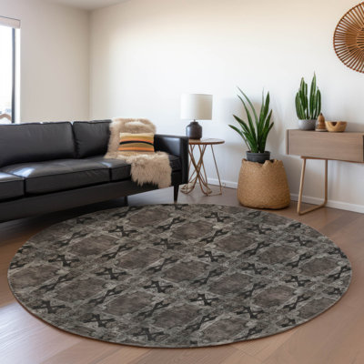 Premium Machine Washable Cerrito AMF564 Gray Rug
