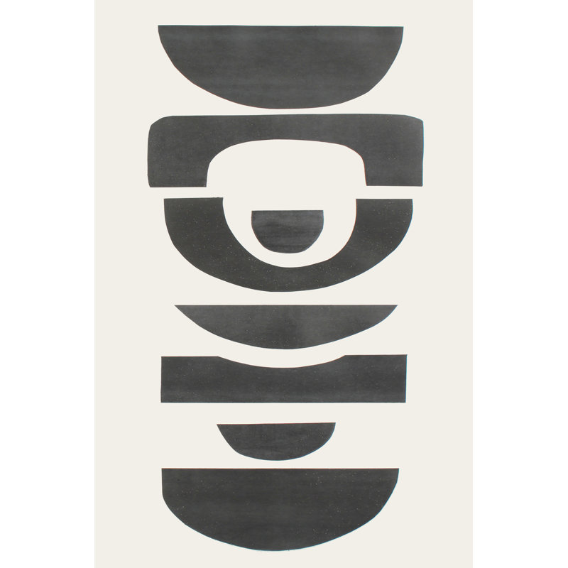 Neutral Totems X by Rob Delamater - Wrapped Canvas Painting, 122cm H x 81cm W