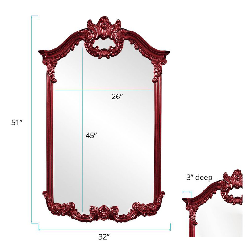 Wycombe Arch Mirror, Burgundy