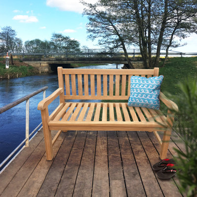 Jan Solid Teak Wood Patio & Garden Bench