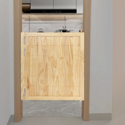 35.4'' Solid Wood Paneled with Installation Hardware Kit without Installation Hardware Kit Café / Saloon Door