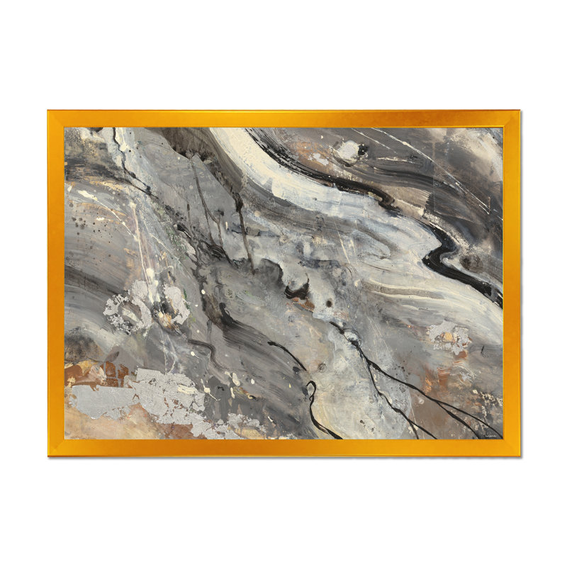«Fire and Ice Minerals II», reproduction sur toile encadrée, H 36 po x l 46 po x P 1,5 po, Cadre doré