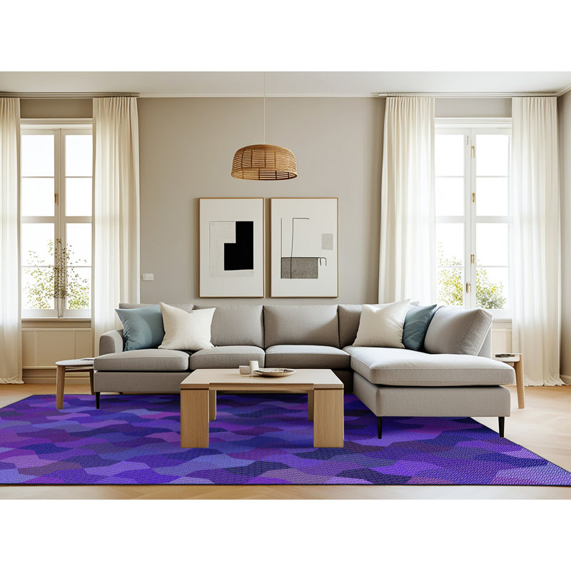 Geometric Indoor Rug, Rectangle 8' x 12'