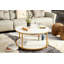 Table basse ronde, table basse de salon de 34,64 pouces