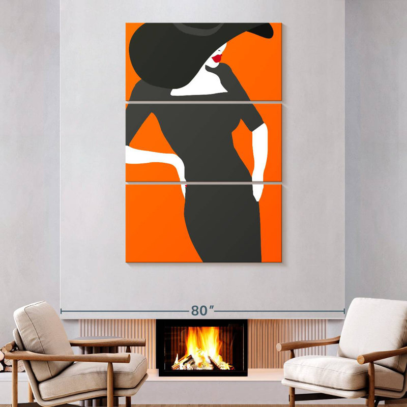 Shuttleworth Lady On Orange, 74'' H x 48'' W