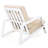 White Wood Frame Patio Chair With Beige Cushion - And Stylish For Summer Outdoor Moments Comfortable-118894688