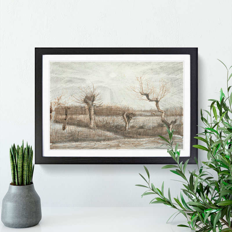 Tetards by Vincent Van Gogh - Picture Frame Painting, 36cm H x 48cm W x 2cm D, Black