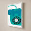 «Retro Téléphone Blue» par Jen Bucheli - Impression sur toile