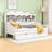 Daybed With Storage Drawers and Shelves-549619424