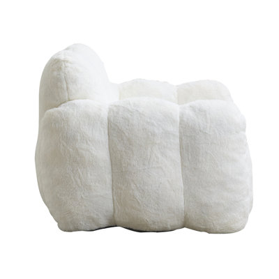 Lotus type compression sofa Adult bean bag sofa with pull ring can be easily moved without installation Suitable for various environments such as living room, bedroom, etc. Relax and enjoy life,white