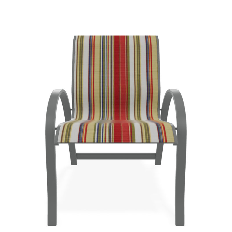 Aruba Stacking Patio Dining Armchair, Fiesta, Graphite