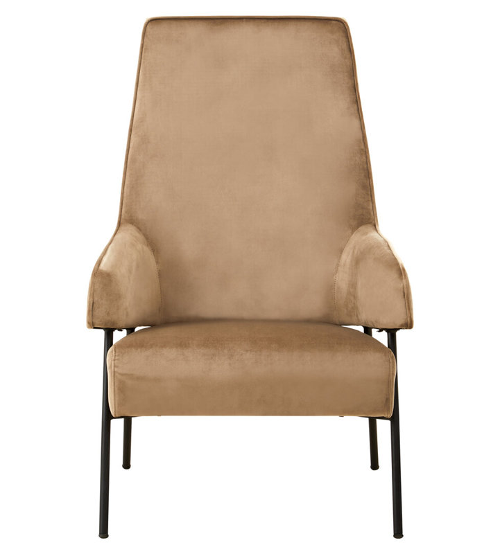 Velvet Club Chair, Orange