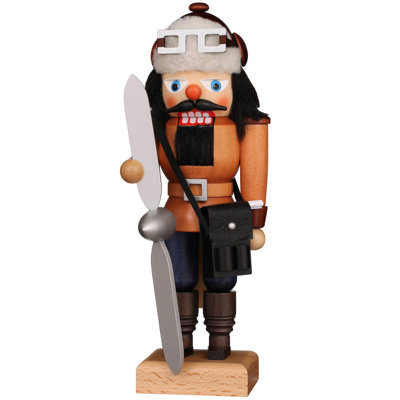Petit casse-noisette pilote ulbricht/seiffener nussknacker en bois naturel