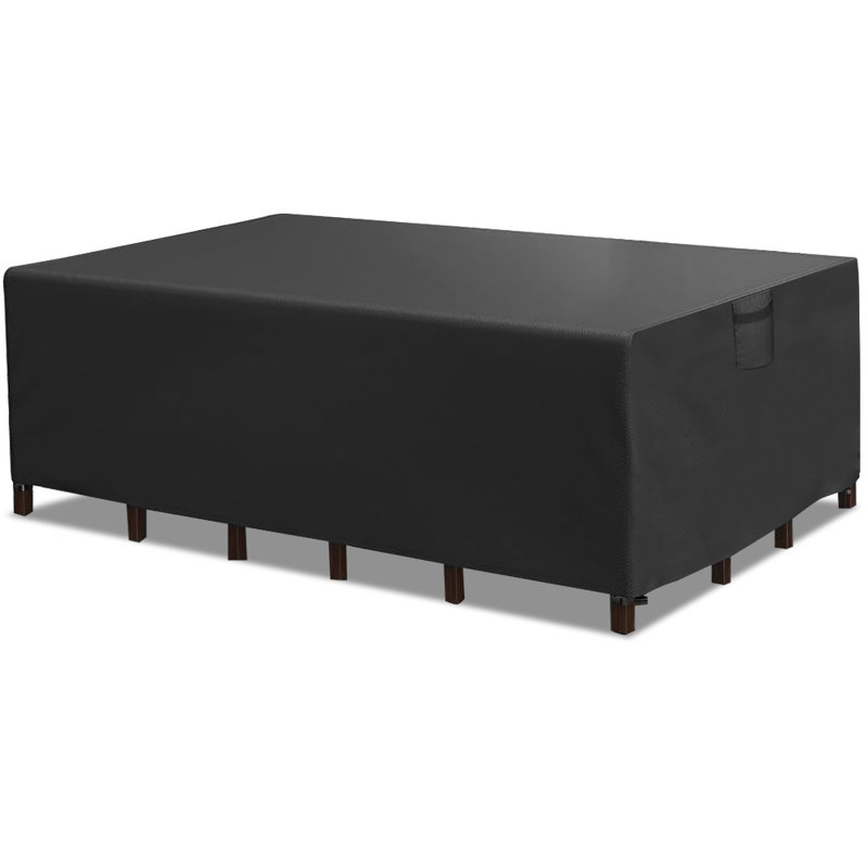 Patio Furniture Cover, Durable All-Season Outdoor Conversation Set Furniture Cover, Black, 32" H x 98" W x 78" D