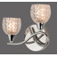 Burroughs 2-Light Dimmable Cut Glass Chrome Flush Mounted Sconce Wall Light