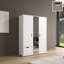 Hinged door wardrobe Narai with mirror, handle -less look MADE IN GERMANY-104201206-104828612
