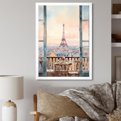 Paris Winter Window View III - City Paris Wall Art