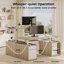 Bureau de direction à hauteur réglable électrique de 71 po Adonia-1489193431