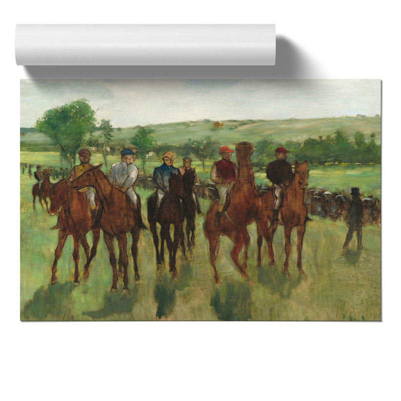 The Horse Riders by Edgar Degas - No Frame Painting, 21cm H x 30cm W x 0.1cm D