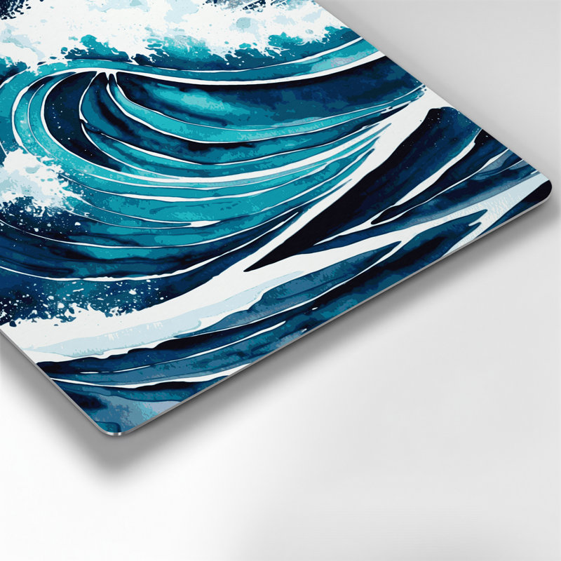 Art mural bleu nautique, H 144 po x l 144 po x P 0,05 po