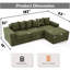 Canapé modulaire convertible 10-en-1, canapé d'angle, canapé-lit convertible au sol (convertible en lit), tissu recouvert de velours côtelé, poche latérale, bricolage, canapé modulaire en forme de L, 6 coussins