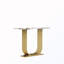 Wooden Imitation Marble Counter Top Console Table