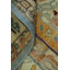 Tapis géométrique en laine teinté Oushak