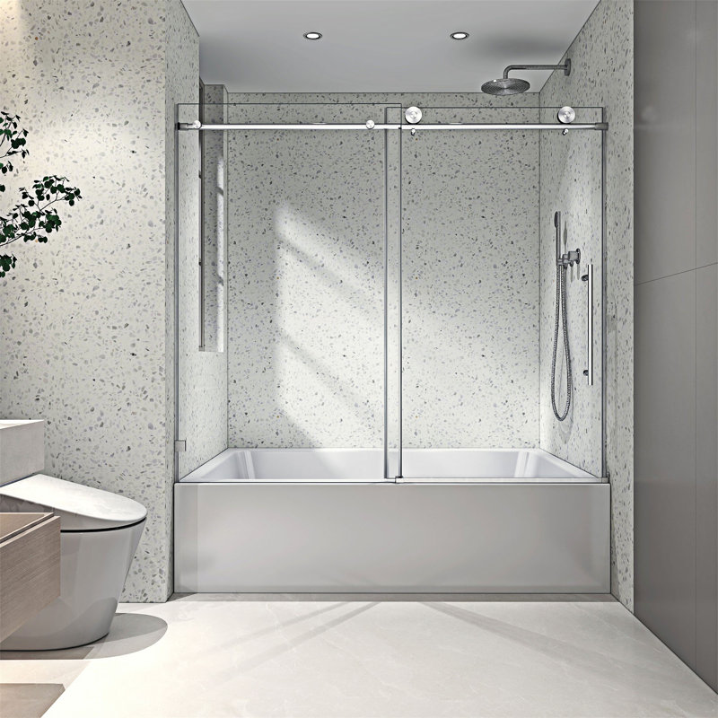 Porte de douche, Nickel brossé