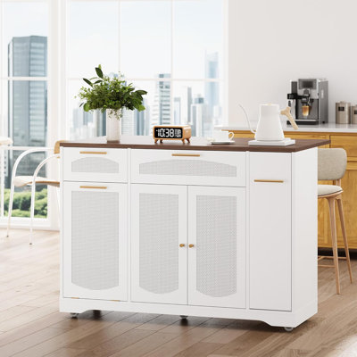 Chariot pour îlot de cuisine avec abattant GarveeHome