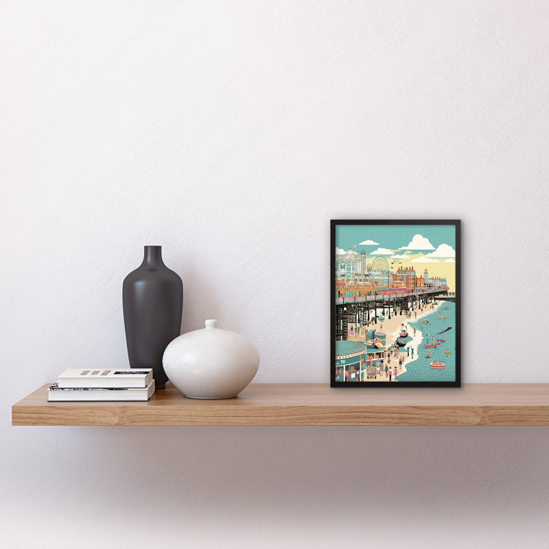 Claar Brighton Beach Pier And Sandy Summer Scene - Single Picture Frame Print