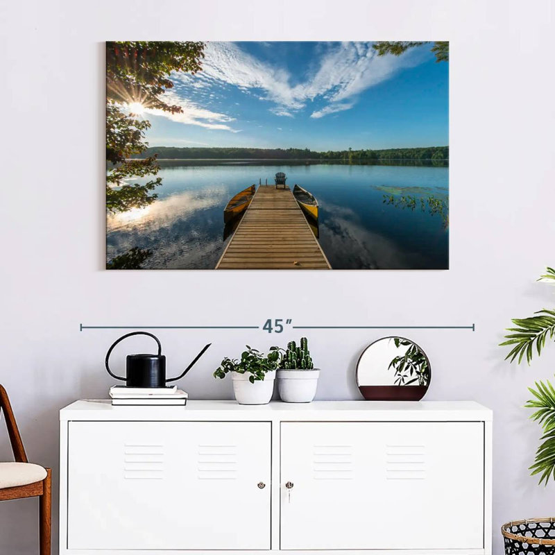 Dock on placid lake Aletra, H 26 po x l 39 po