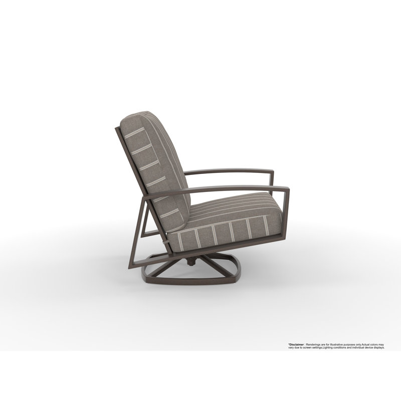 Arc Outdoor Lounge Chair, Stitches Slate, Copper Creek