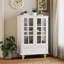 Buffet minimaliste avec portes doubles en verre