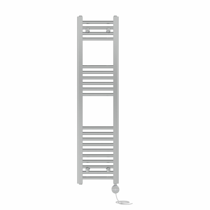 Deidamia Straight Towel Rail Heated Towel Rails, 120cm H x 30cm W x 3cm D, Chrome