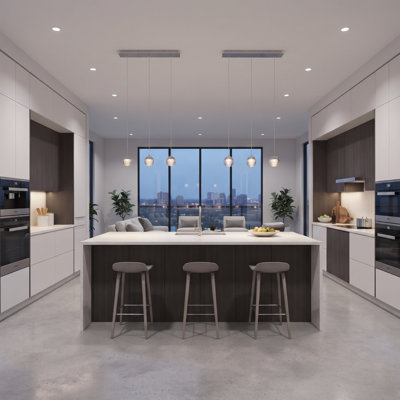 Luminaire suspendu linéaire à 3 lumières pour îlot de cuisine Heatherly
