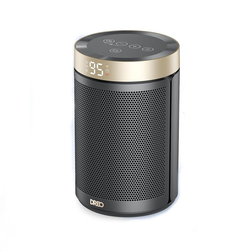 Gold Ceramic Electric Space Heater with Thermostat
