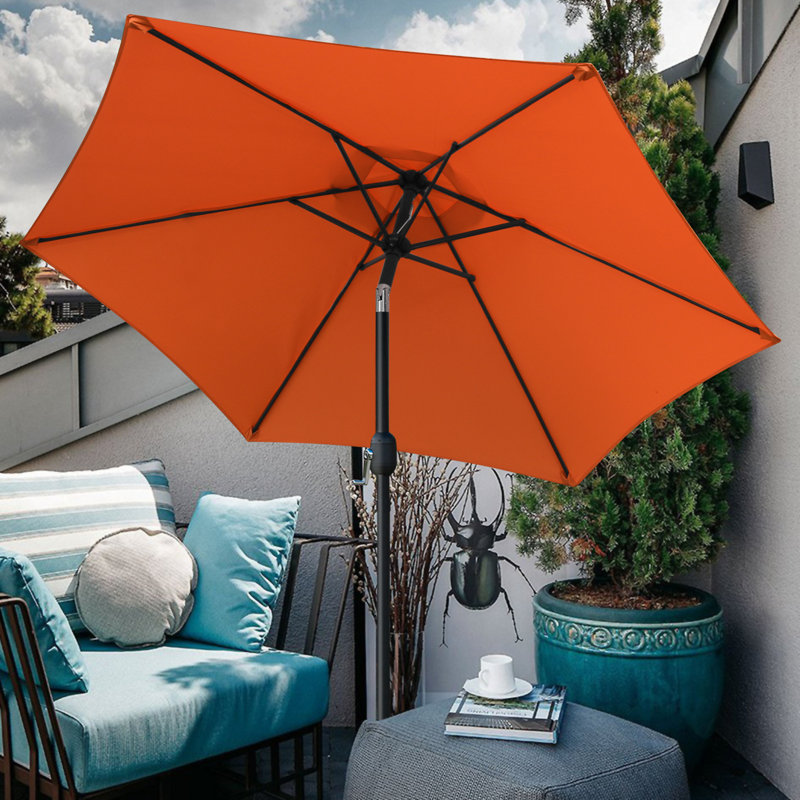 Parasol de marché inclinable 90 po Keiwarren, Orange