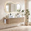 24 Inch E1 Wood Wall Mount Bathroom Vanity Walnut Single White Ceramic Vessel Sink White Sintered Stone Countertop With Free Matching Towel Rack-131434573-131434575