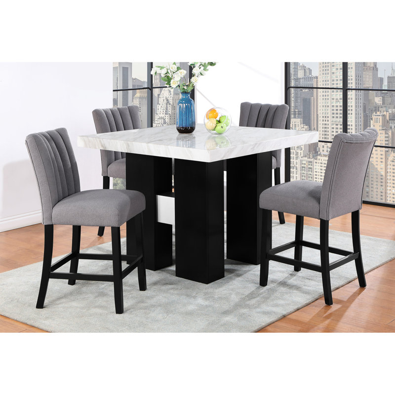 2 tabourets de bar gris foncé en bois d'hévéa de 41,25 po H, l 17,8 po x P 20,97 po, gris l 61,39 lb, largeur, profondeur, masse