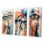 «Whimsical Fashion Gril», 3 pièces sur toile-947773454-947773449