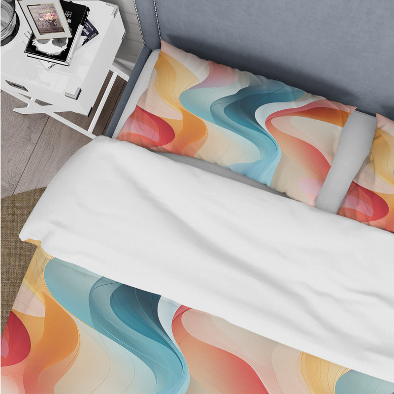 Ensemble de housse de couette à rayures Modern Whispers II - microfibre de polyester