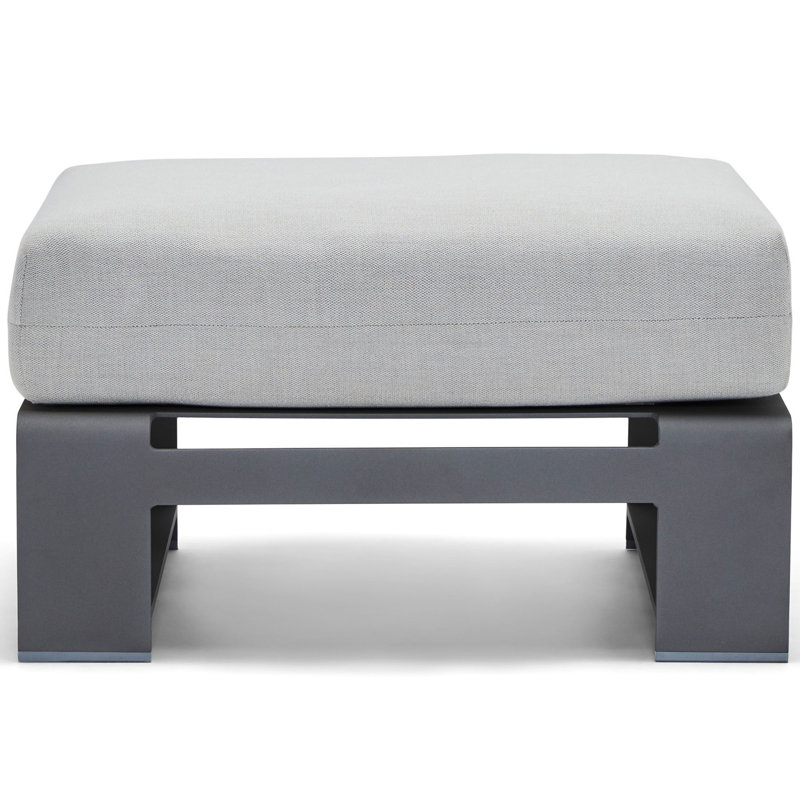 Gather Outdoor Ottoman, Canvas Spa, Chestnut Brown