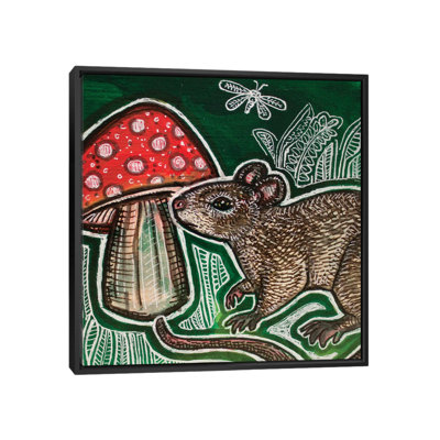 Small Mouse And Mushroom by Lynnette Shelley - Print on Canvas