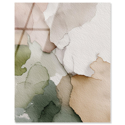 Reproduction d'acrylique sur toile «Aural Earth on Beige III» par Art Remedy