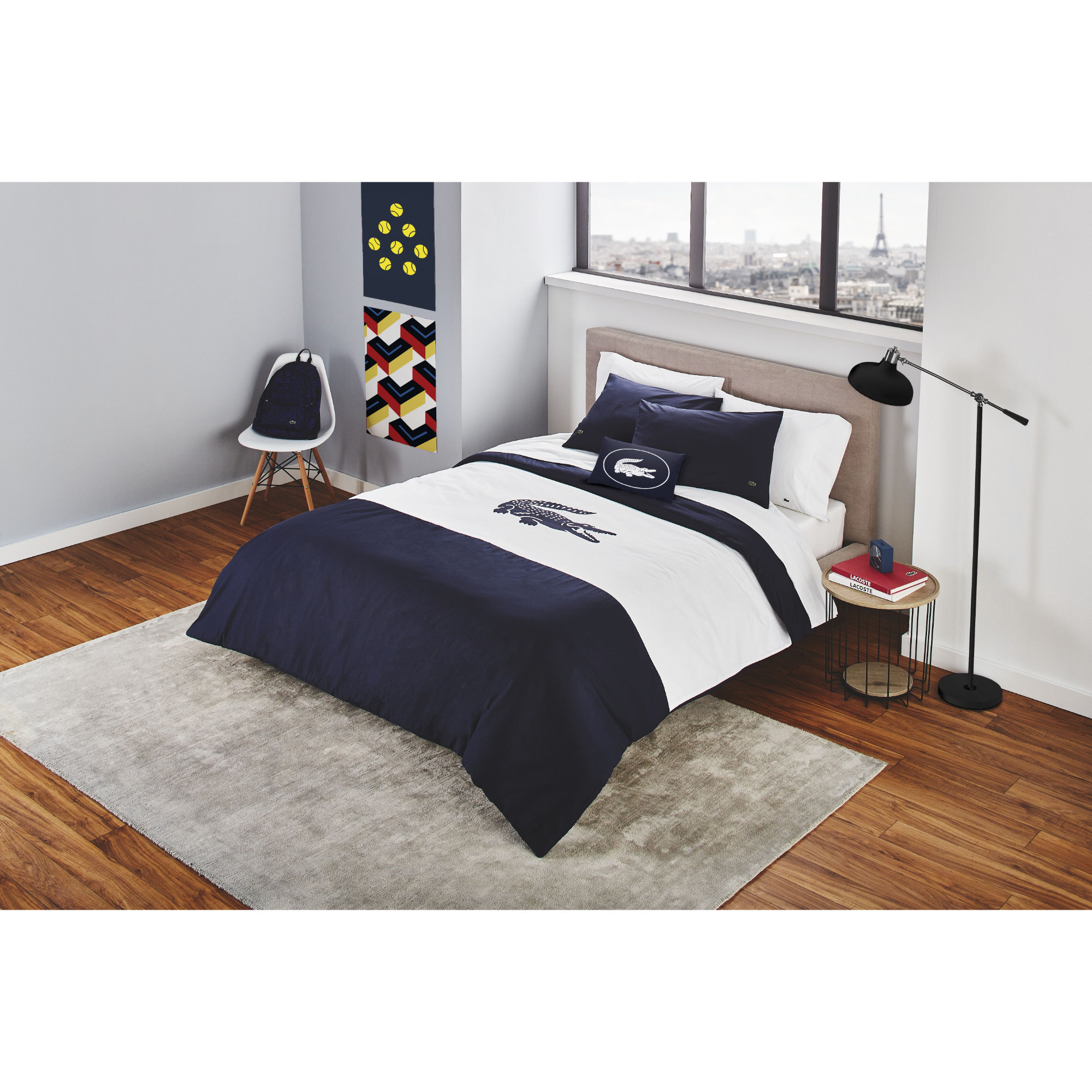 Lacoste Standard Cotton Reversible 4 Comforter Set & Reviews